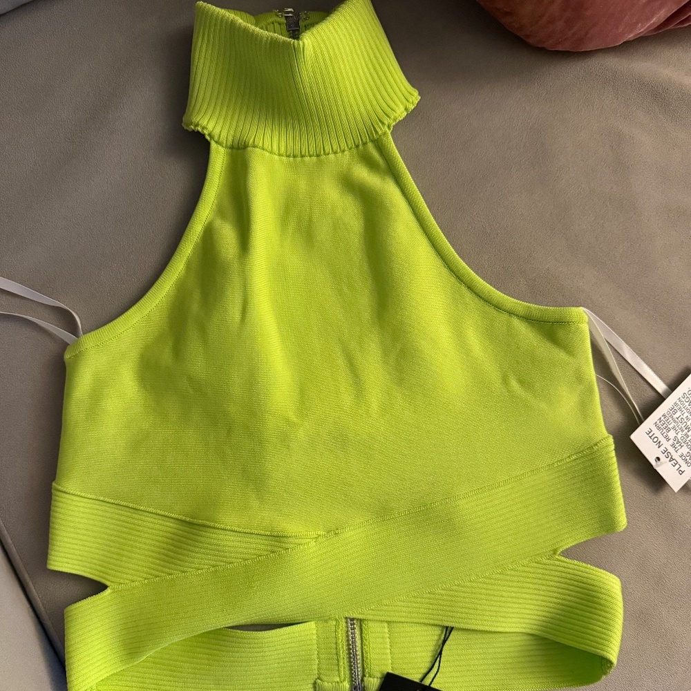 Herve Leger green top